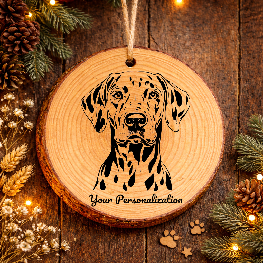 Dalmatian Dog Ornament – Rustic Wooden Keepsake