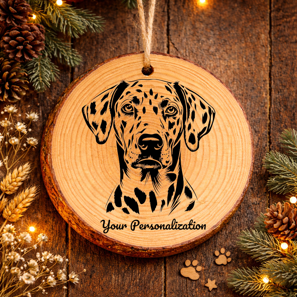 Dalmatian Dog Ornament – Rustic Wooden Keepsake