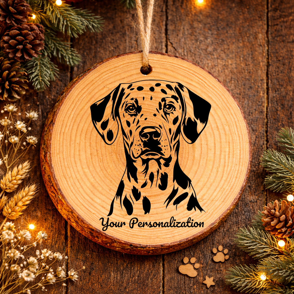 Dalmatian Dog Ornament – Rustic Wooden Keepsake