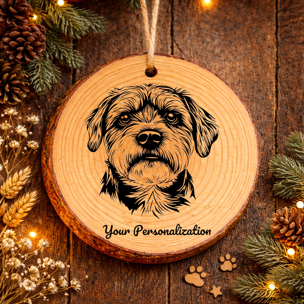 Dandie Dinmont Terrier Dog Ornament – Rustic Wooden Keepsake
