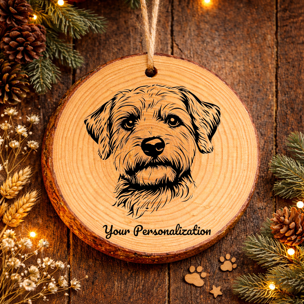 Dandie Dinmont Terrier Dog Ornament – Rustic Wooden Keepsake