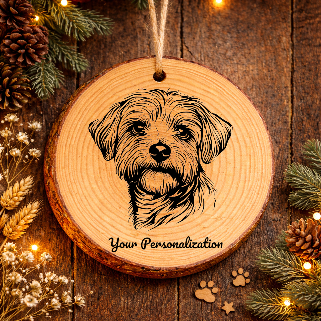 Dandie Dinmont Terrier Dog Ornament – Rustic Wooden Keepsake