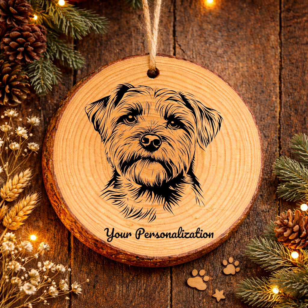 Dandie Dinmont Terrier Dog Ornament – Rustic Wooden Keepsake