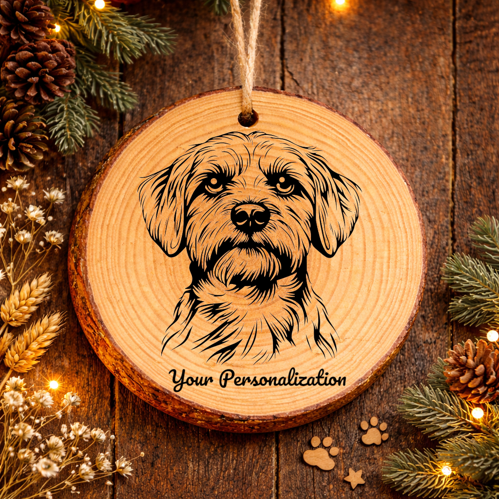 Dandie Dinmont Terrier Dog Ornament – Rustic Wooden Keepsake