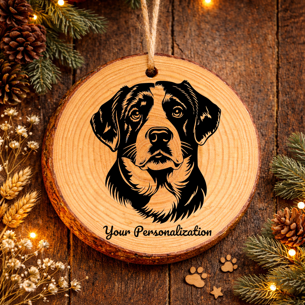 Entlebucher Mountain Dog Dog Ornament – Rustic Wooden Keepsake