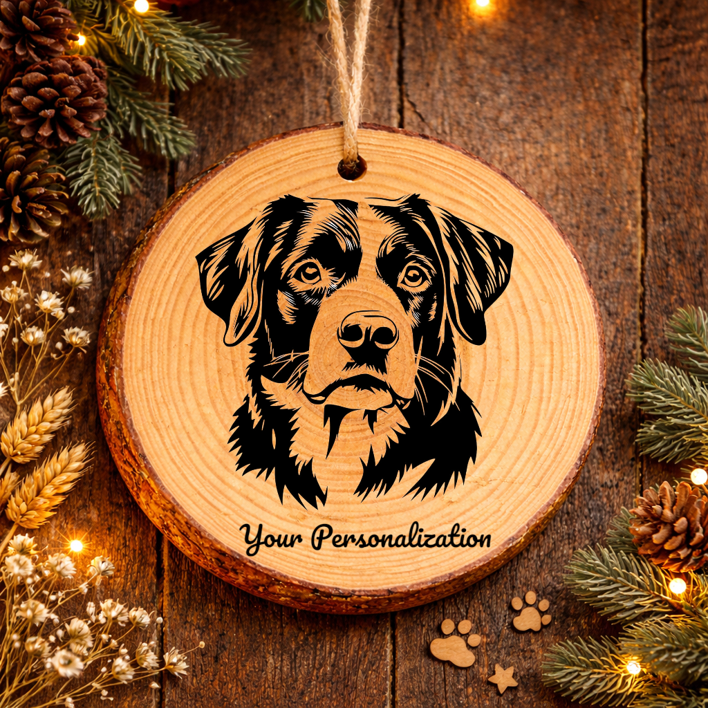 Entlebucher Mountain Dog Dog Ornament – Rustic Wooden Keepsake
