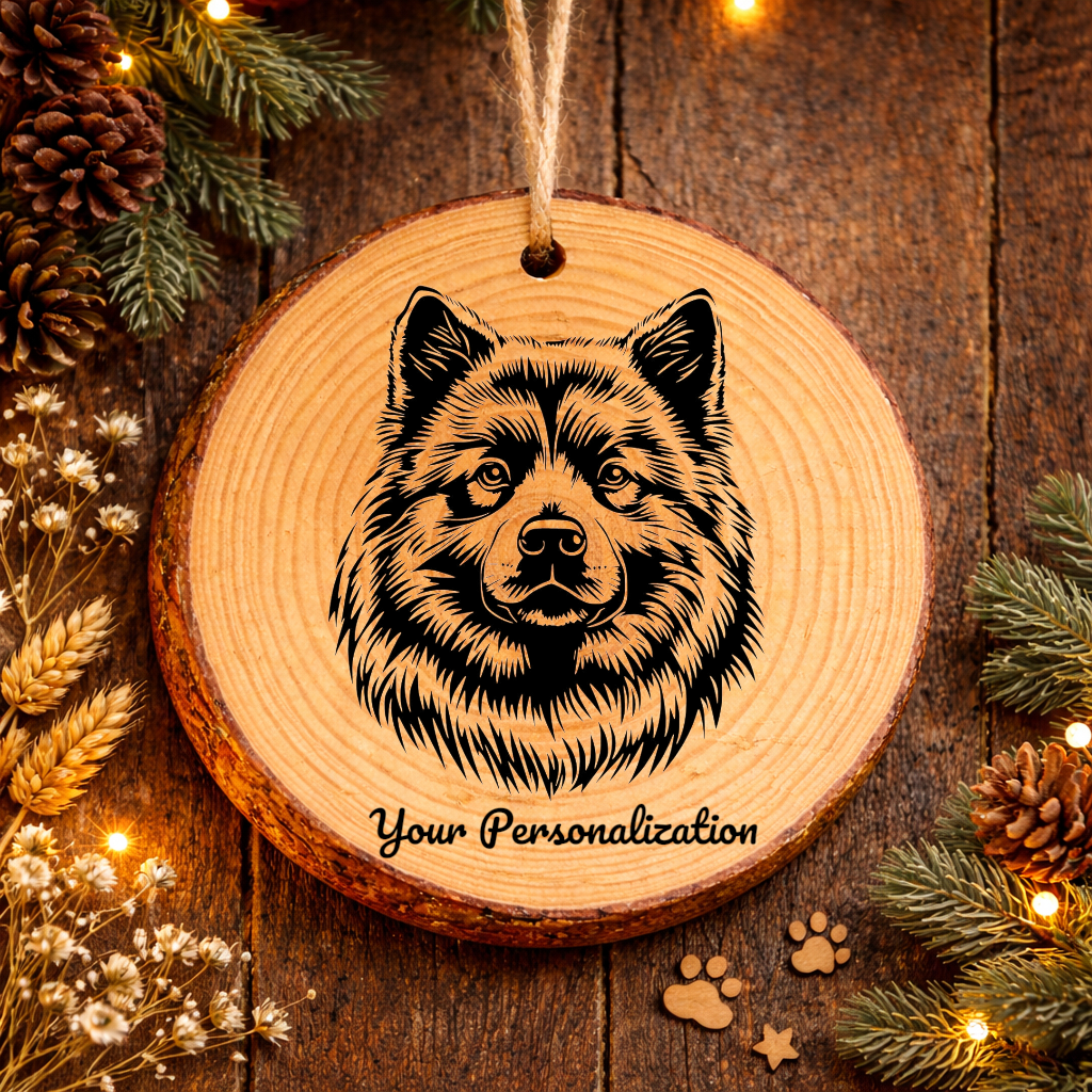 Eurasier Dog Ornament – Rustic Wooden Keepsake