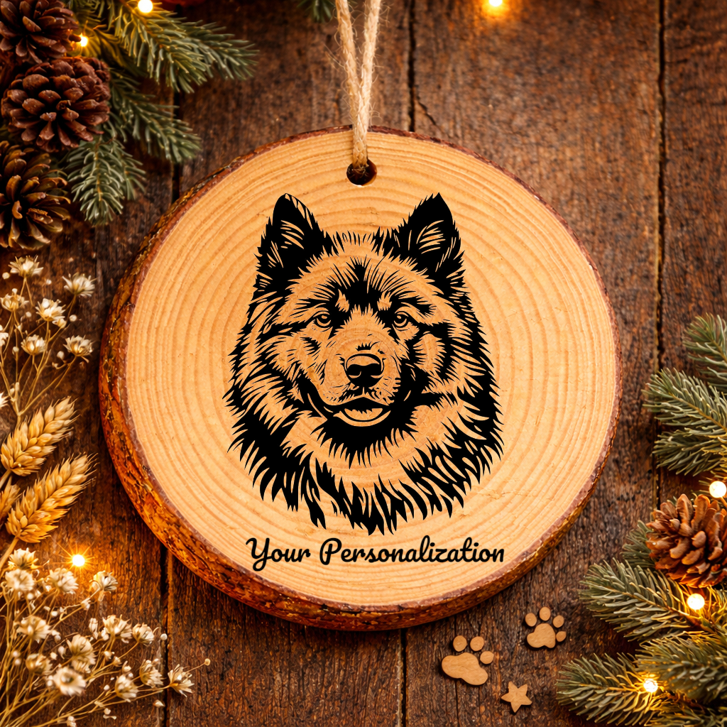 Eurasier Dog Ornament – Rustic Wooden Keepsake
