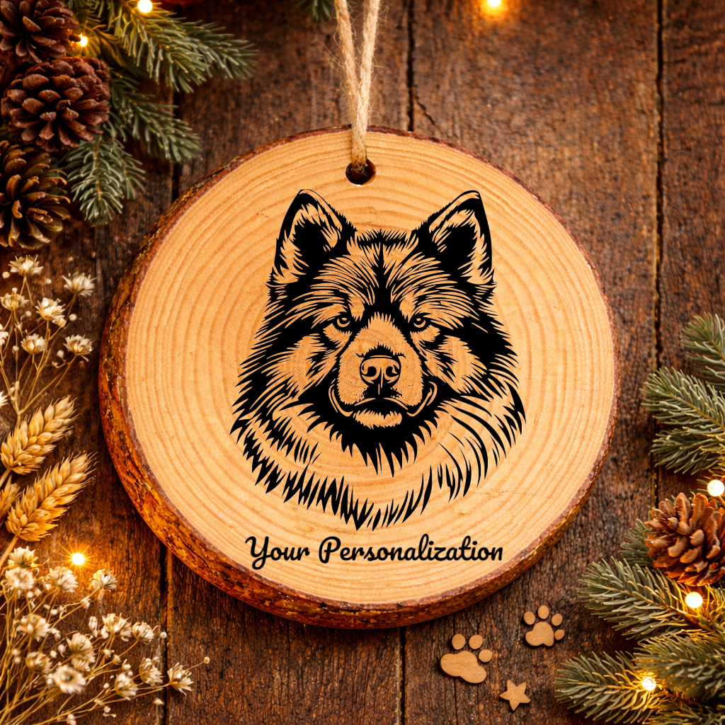 Eurasier Dog Ornament – Rustic Wooden Keepsake