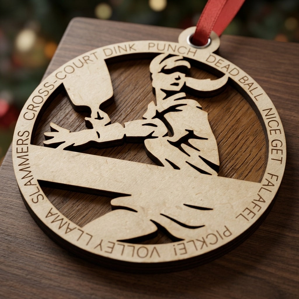 Pickle Ball Layered Ornament