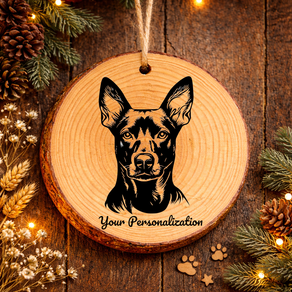 German Pinscher Dog Ornament – Rustic Wooden Keepsake