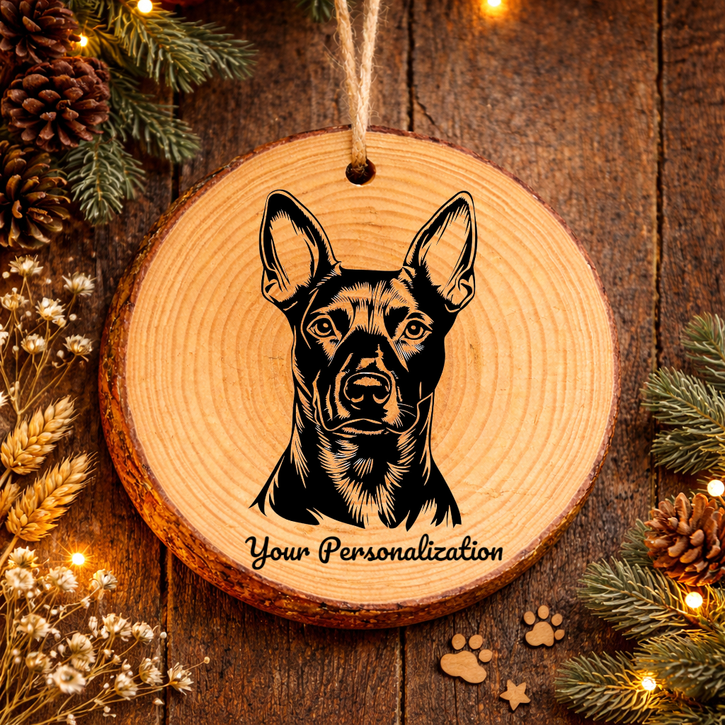 German Pinscher Dog Ornament – Rustic Wooden Keepsake