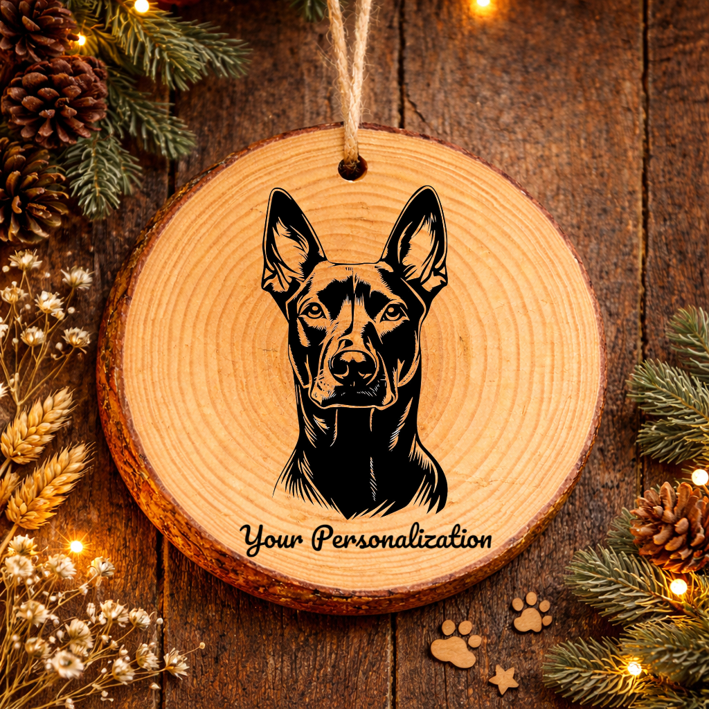 German Pinscher Dog Ornament – Rustic Wooden Keepsake