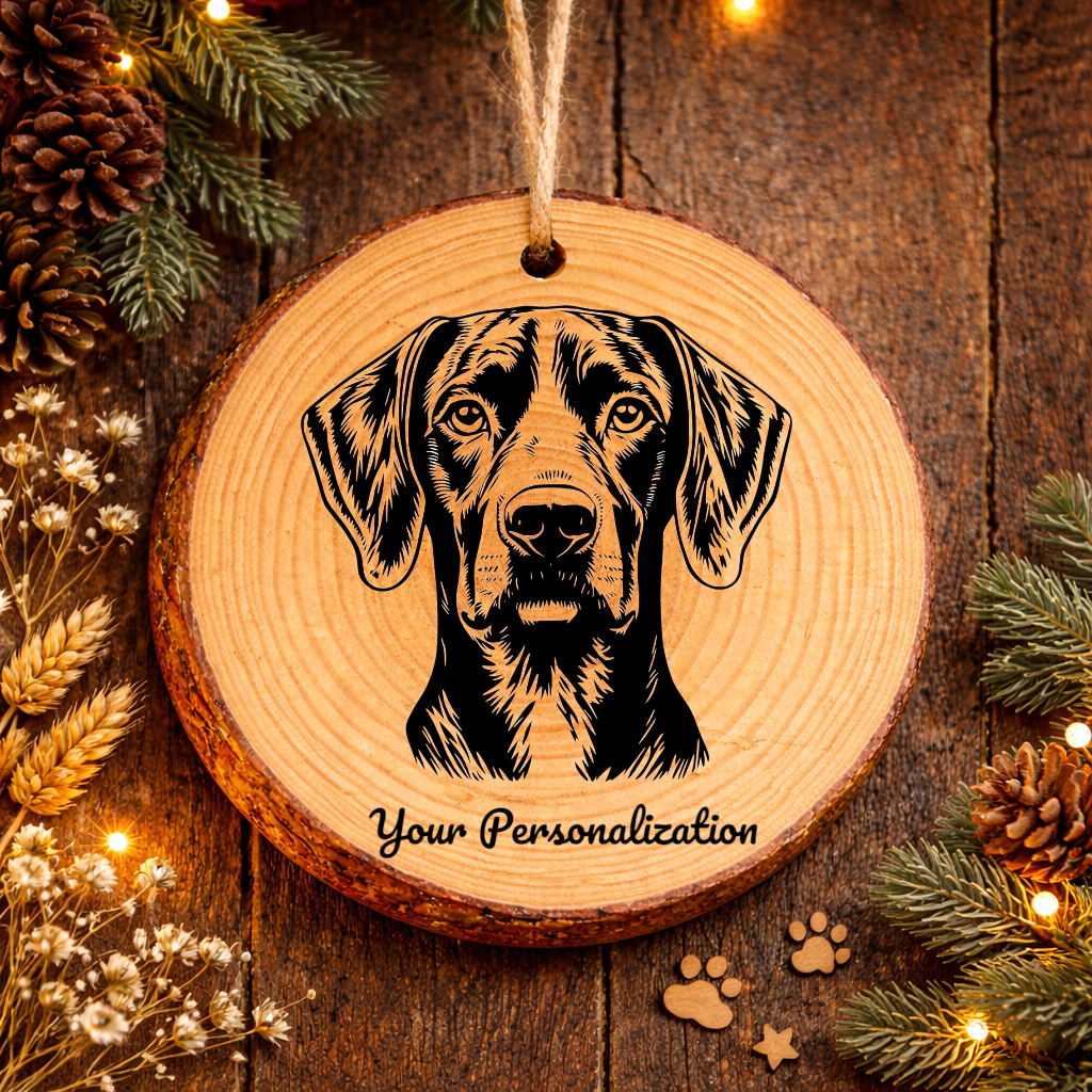 German Shorthaired Pointer Dog Ornament – Rustic Wooden Keepsake