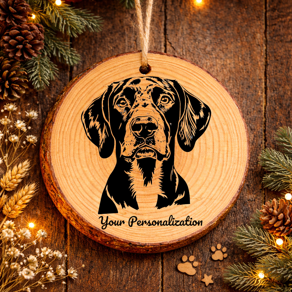 German Shorthaired Pointer Dog Ornament – Rustic Wooden Keepsake