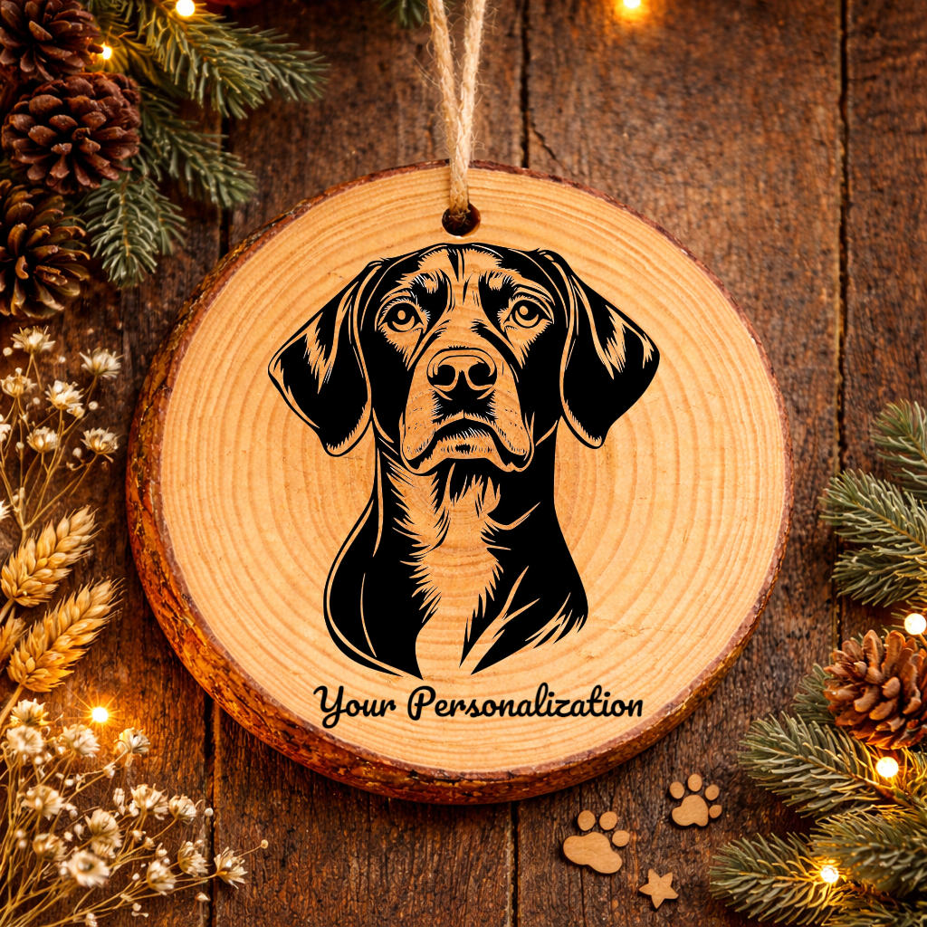 German Shorthaired Pointer Dog Ornament – Rustic Wooden Keepsake