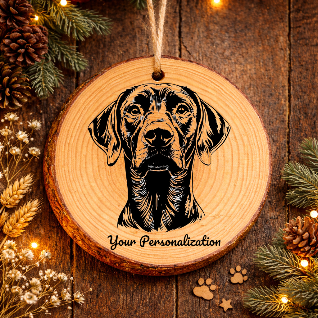 German Shorthaired Pointer Dog Ornament – Rustic Wooden Keepsake