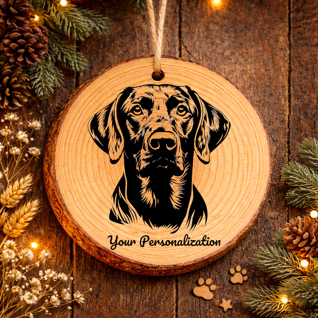German Shorthaired Pointer Dog Ornament – Rustic Wooden Keepsake