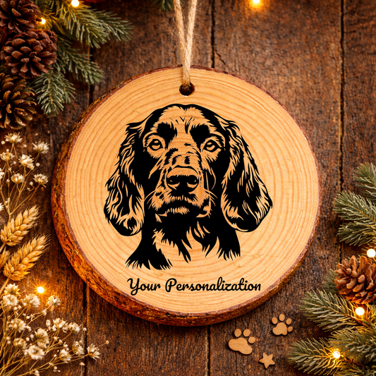 Gordon Setter Dog Ornament – Rustic Wooden Keepsake