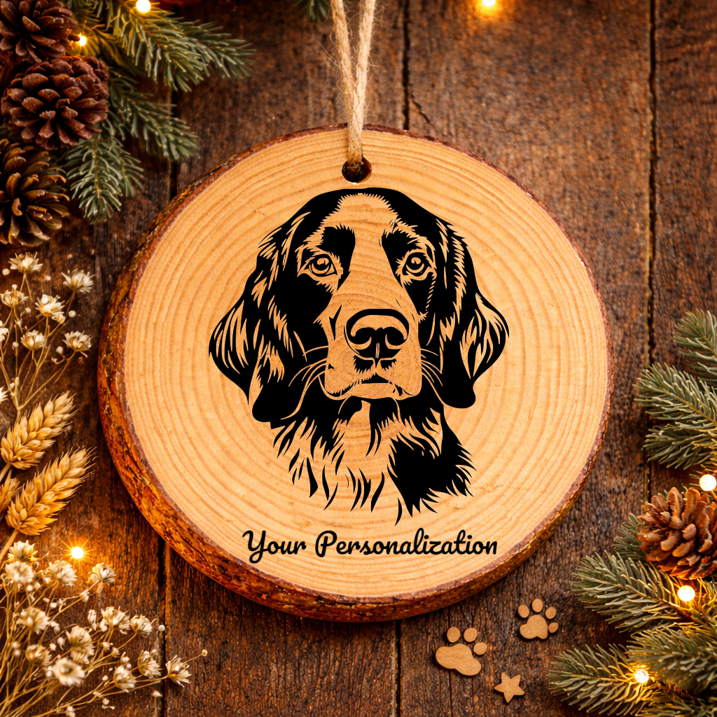 Gordon Setter Dog Ornament – Rustic Wooden Keepsake