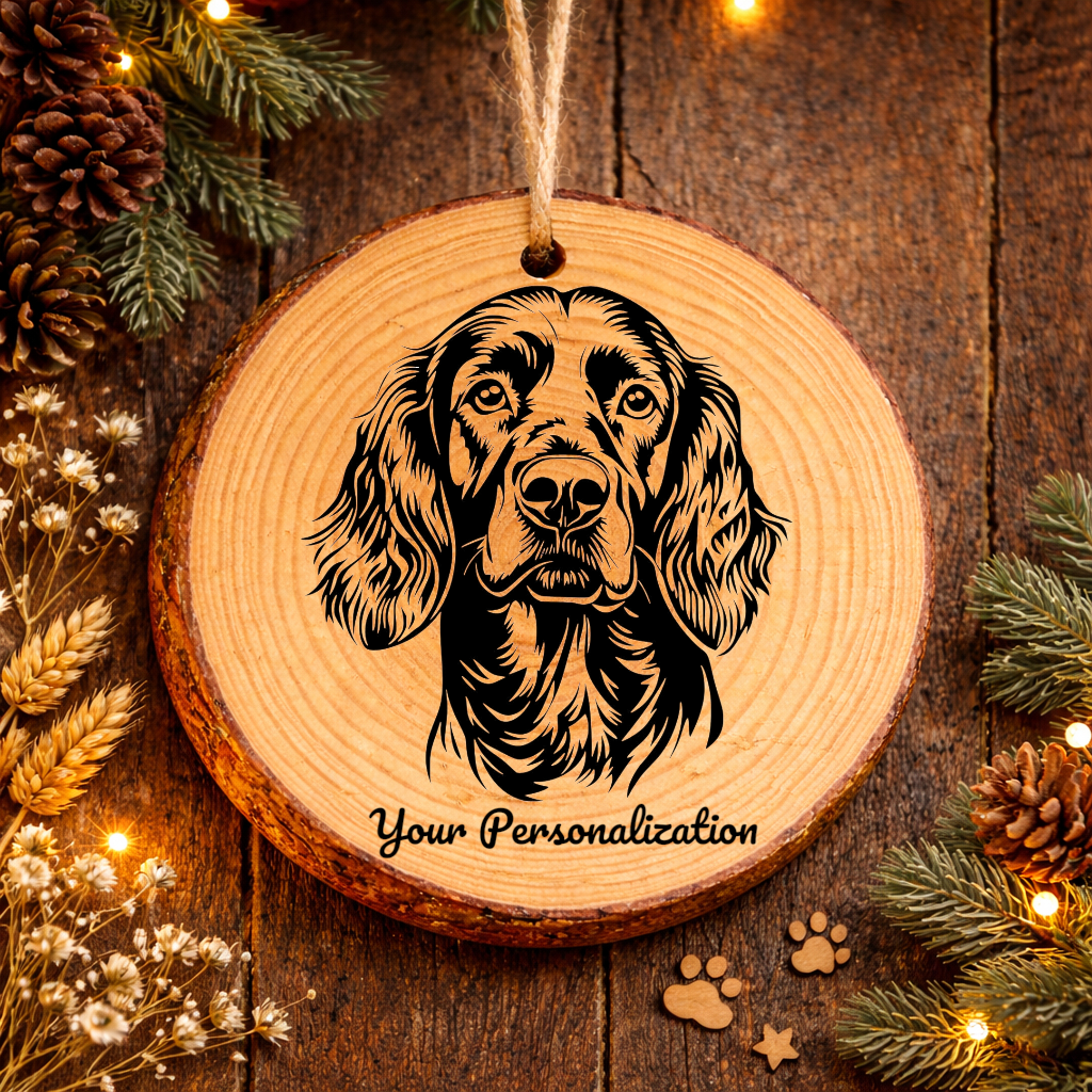 Gordon Setter Dog Ornament – Rustic Wooden Keepsake