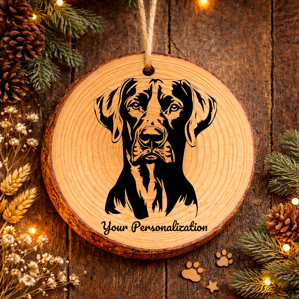 Great Dane Dog Ornament – Rustic Wooden Keepsake