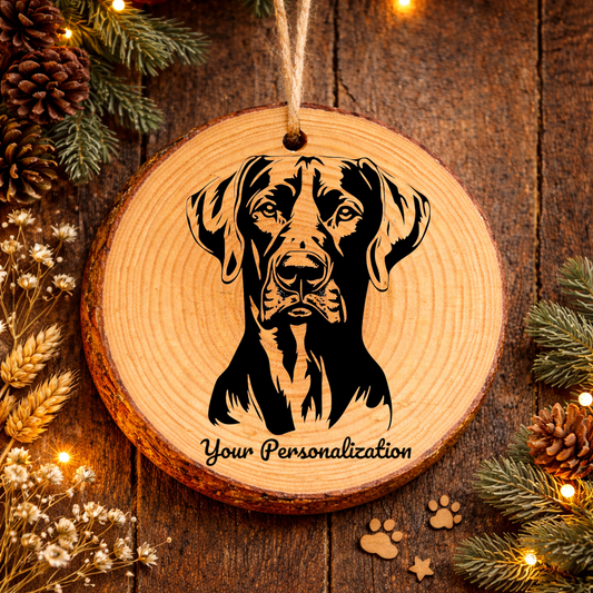 Great Dane Dog Ornament – Rustic Wooden Keepsake
