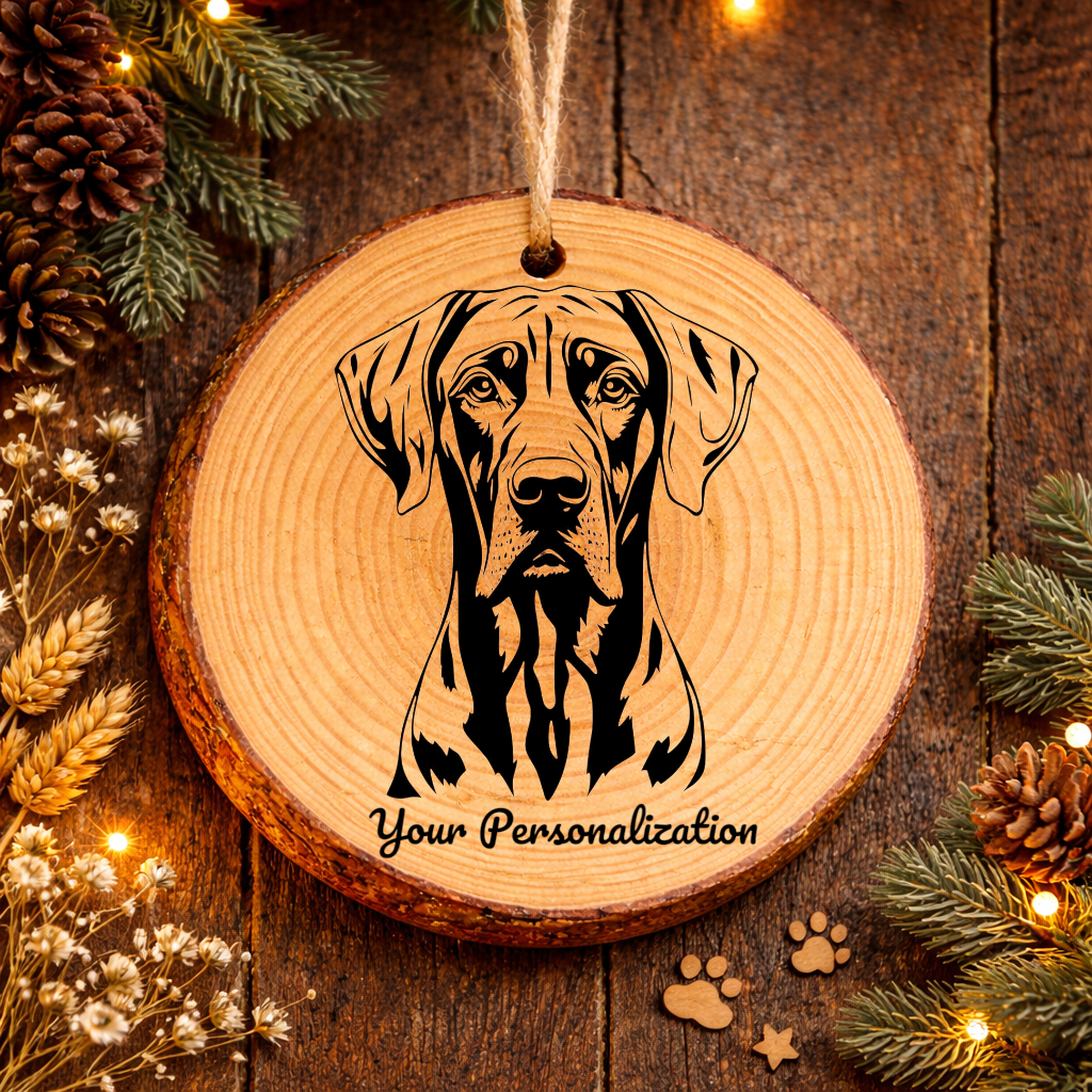Great Dane Dog Ornament – Rustic Wooden Keepsake