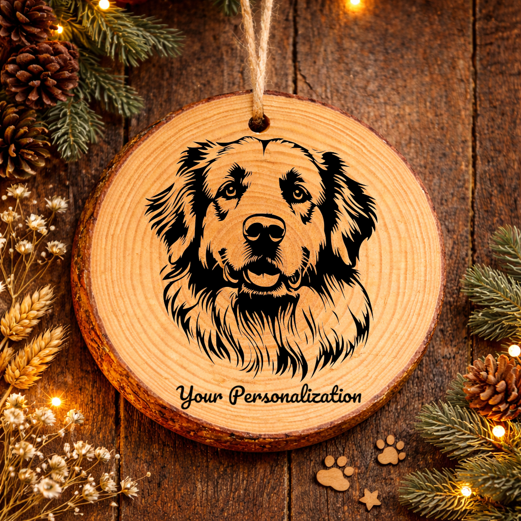 Great Pyrenees Dog Ornament – Rustic Wooden Keepsake