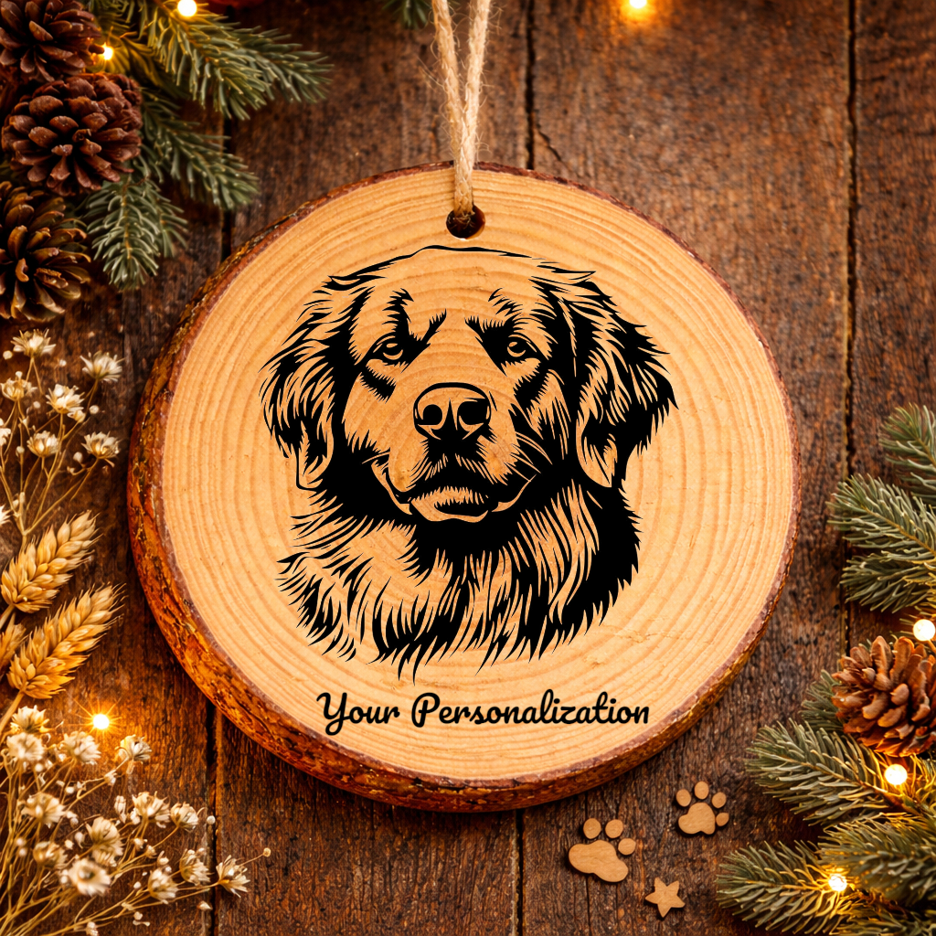 Great Pyrenees Dog Ornament – Rustic Wooden Keepsake