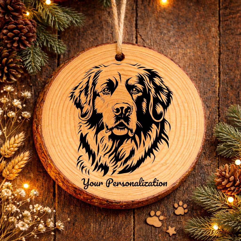 Great Pyrenees Dog Ornament – Rustic Wooden Keepsake