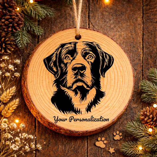 Greater Swiss Mountain Dog Dog Ornament – Rustic Wooden Keepsake