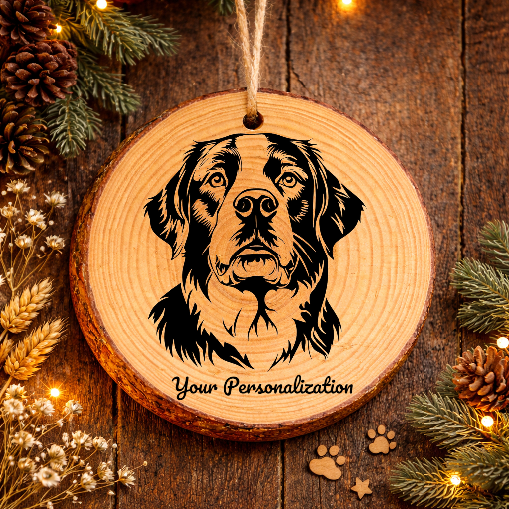 Greater Swiss Mountain Dog Dog Ornament – Rustic Wooden Keepsake