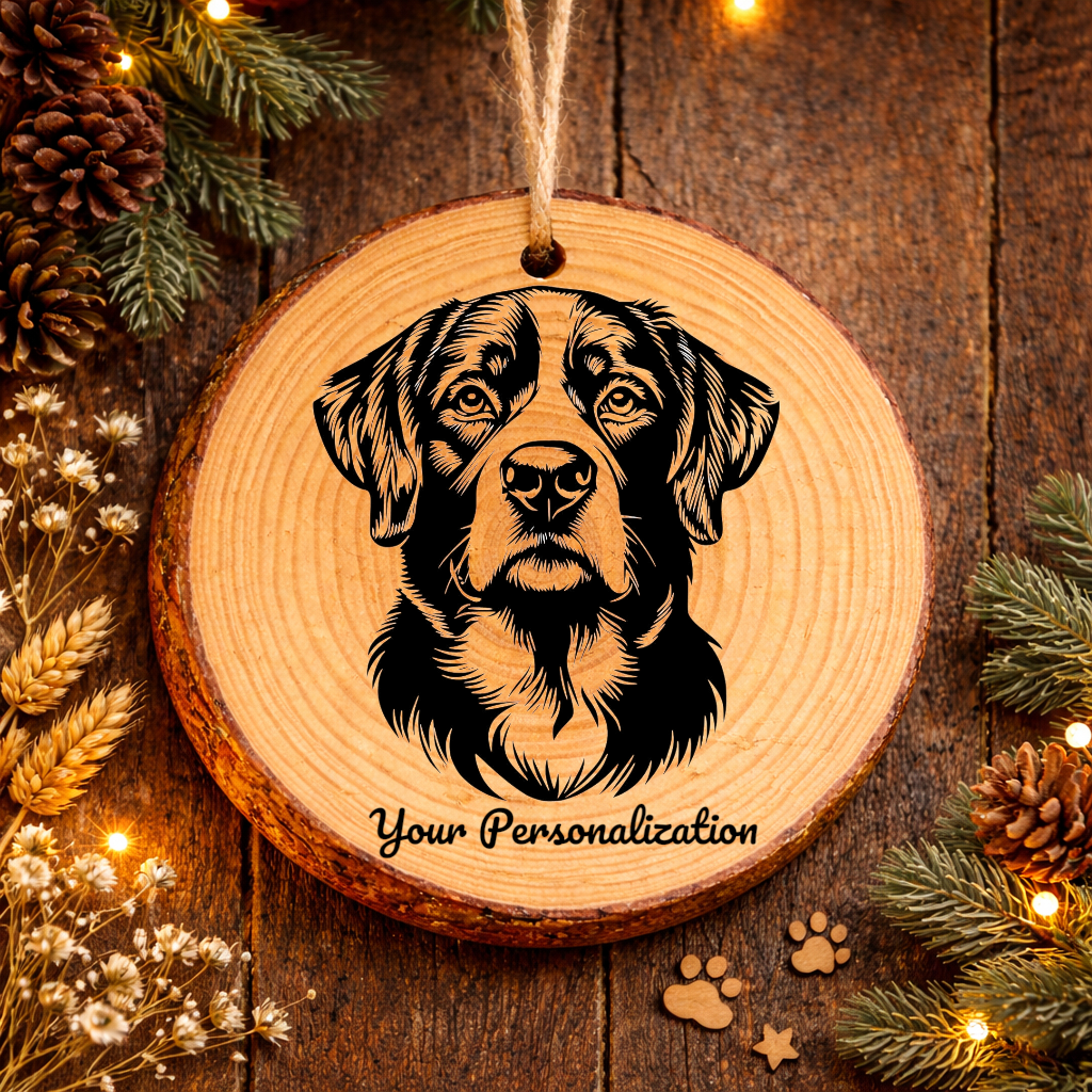 Greater Swiss Mountain Dog Dog Ornament – Rustic Wooden Keepsake