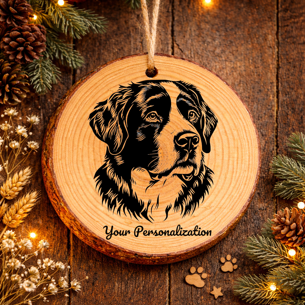 Greater Swiss Mountain Dog Dog Ornament – Rustic Wooden Keepsake