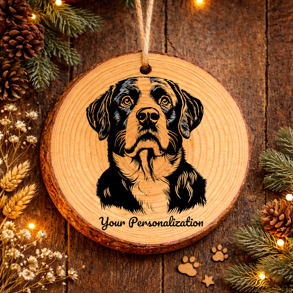 Greater Swiss Mountain Dog Dog Ornament – Rustic Wooden Keepsake