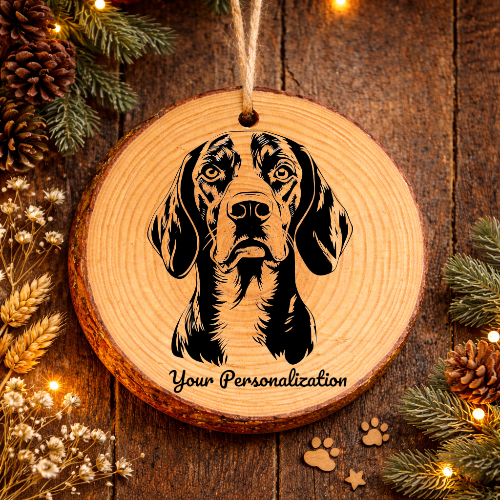 Harrier Dog Ornament – Rustic Wooden Keepsake