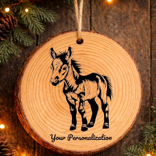 Horse Image #36 Rustic Pine Ornament