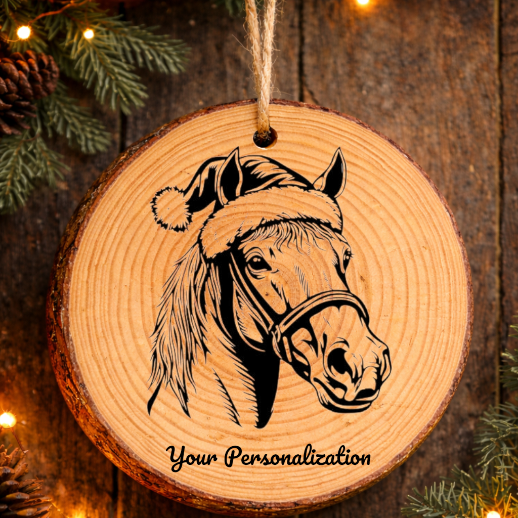 Horse Image #70 Rustic Pine Ornament
