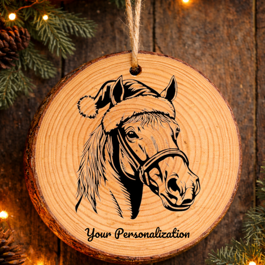 Horse Image #70 Rustic Pine Ornament