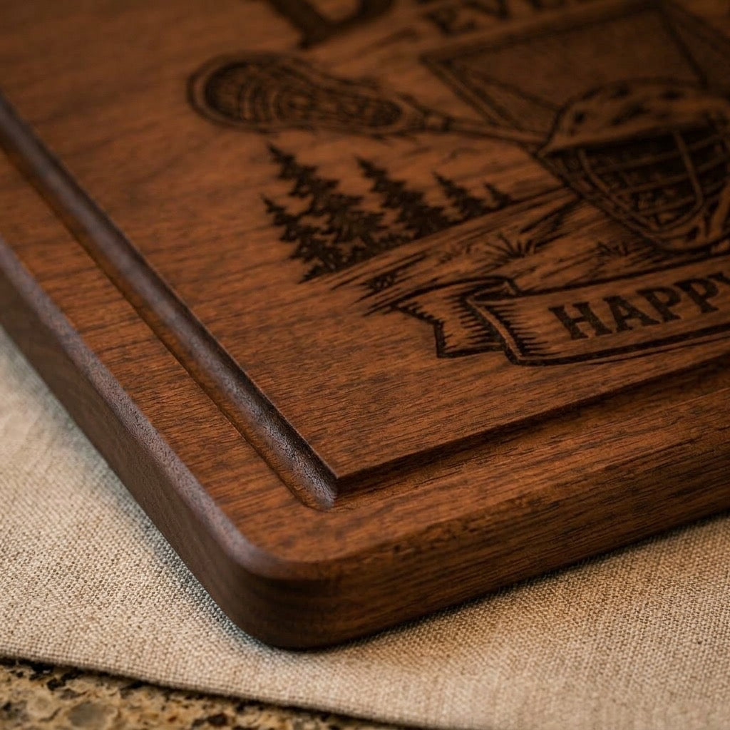 Best Dad Fathers Day Lacrosse Theme Cutting Board