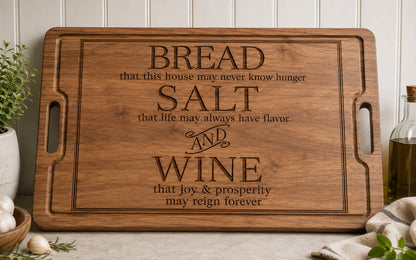 Blessed Bread Wine serving Board