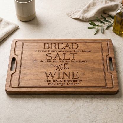 Blessed Bread Wine serving Board