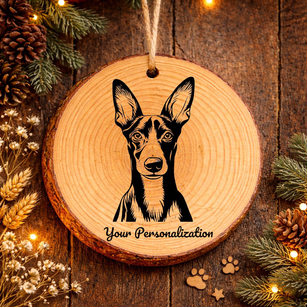 Ibizan Hound Dog Ornament – Rustic Wooden Keepsake