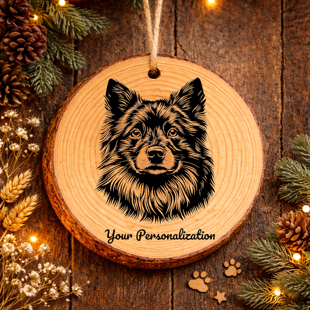 Icelandic Sheepdog Dog Ornament – Rustic Wooden Keepsake