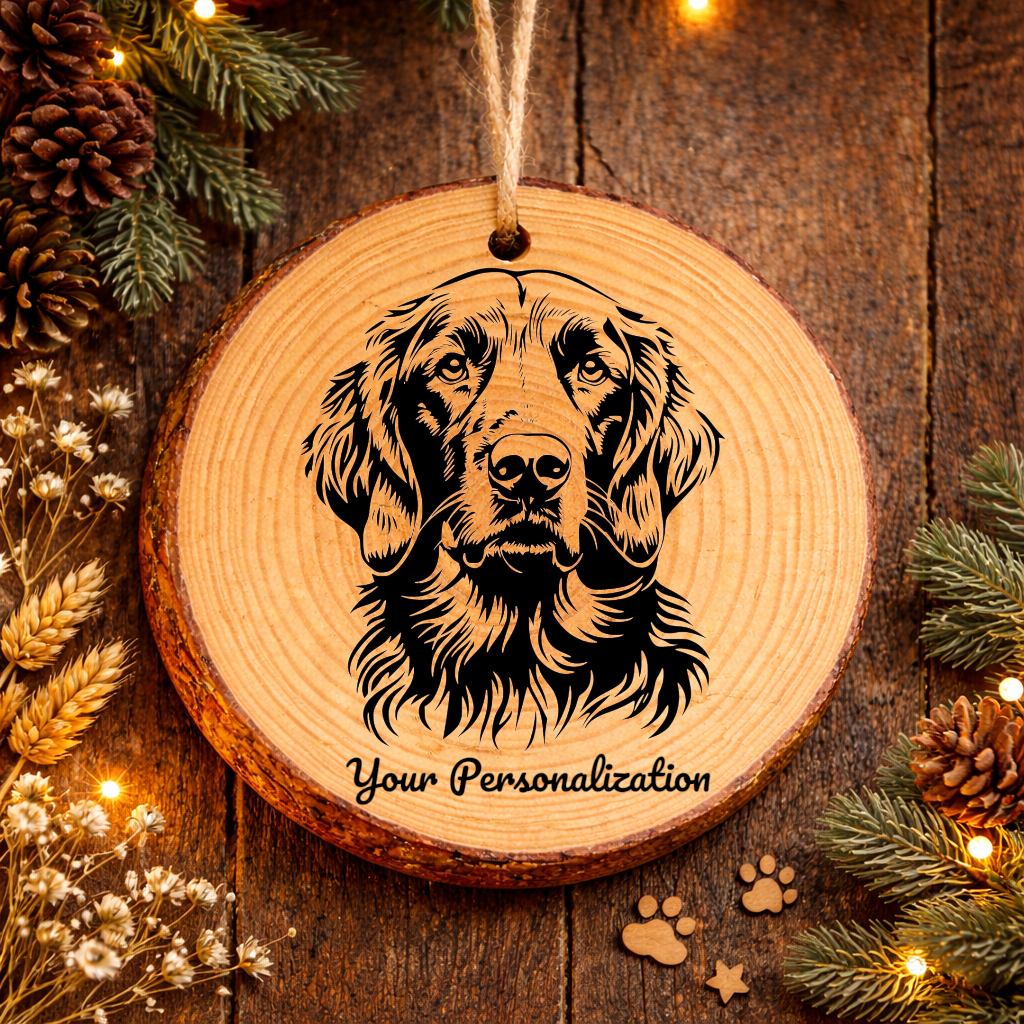 Irish Setter Dog Ornament – Rustic Wooden Keepsake