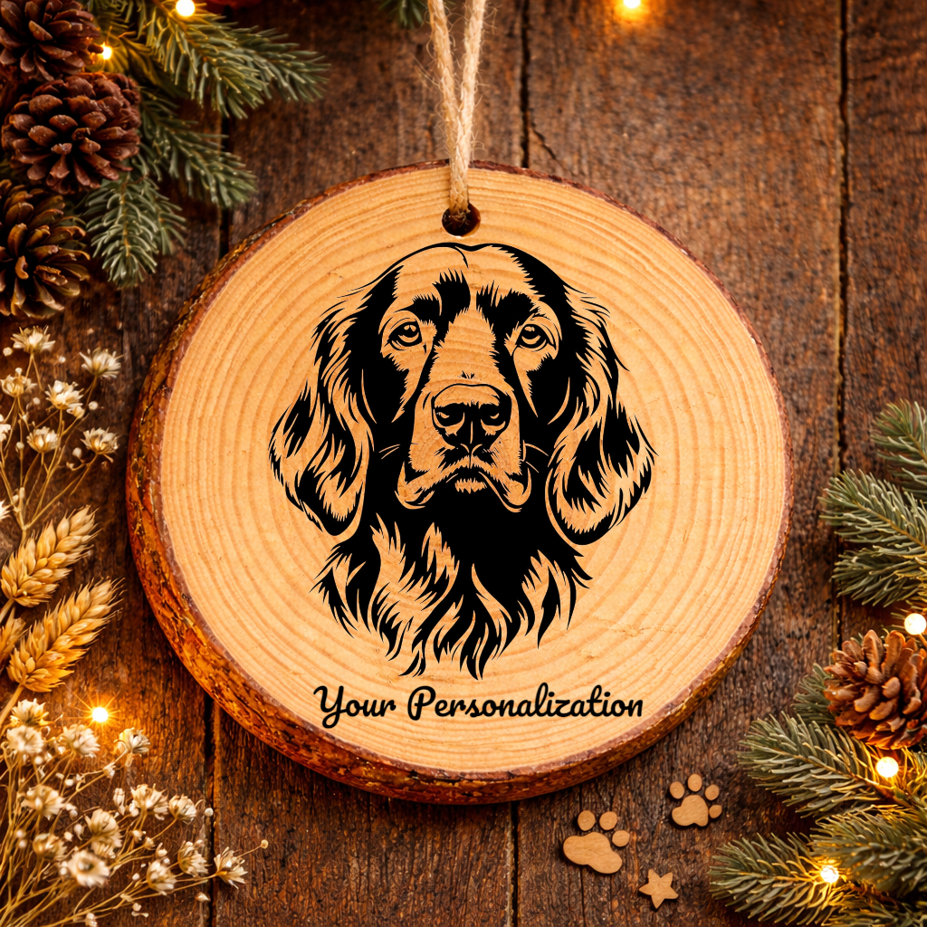 Irish Setter Dog Ornament – Rustic Wooden Keepsake