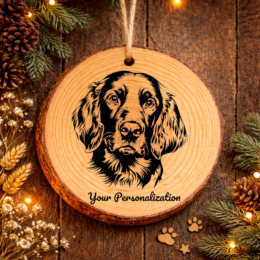 Irish Setter Dog Ornament – Rustic Wooden Keepsake