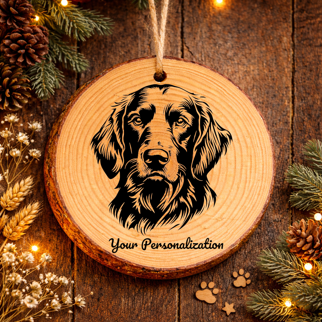 Irish Setter Dog Ornament – Rustic Wooden Keepsake