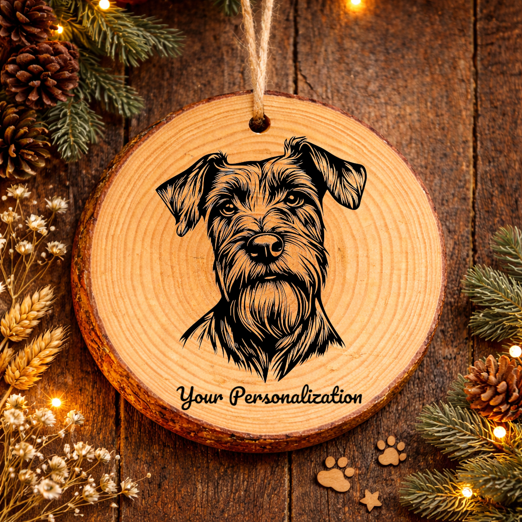 Irish Terrier Dog Ornament – Rustic Wooden Keepsake